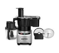 Waring Robot multifonctions 700 W 3,8 litres (WFP16SCK), gris métallisé, vitesse 1725 tr/min, Lame en S, trancheuse, déchiqueteuse et disque à fouetter, accessoires fournis, GG561