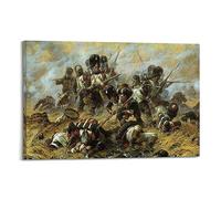 WARL Poster d'art vintage Sa Majesté Napoléon et sa vieille garde prétorienne 40 x 60 cm