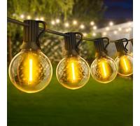 Warlisou 45M Guirlande Lumineuse Exterieure Guinguette Extérieur Lumières Exterieur Ampoule LED Lumiere Guirlandes Lumineuses Terrasse Jardin Electrique Girlandes d'extérieur Interieur Lumière Balcon