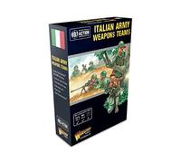 Warlord Bolt Action Équipes d'armes de l'armée italienne 1:56 Miniatures de table - Ensemble de soldats miniatures de la Seconde Guerre mondiale à peindre en plastique non peint 28 mm pour adultes,