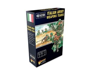 Warlord Bolt Action Équipes d'armes de l'armée italienne 1:56 Miniatures de table - Ensemble de soldats miniatures de la Seconde Guerre mondiale à peindre en plastique non peint 28 mm pour adultes,