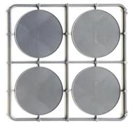 Warlord Games 16pcs Bases Rondes à lèvres en Plastique de 60 mm pour Miniatures de Table