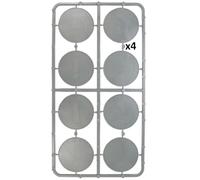 Warlord Games 32pcs 40mm Bases à lèvres Rondes en Plastique pour Miniatures de Table
