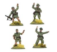 Warlord Games Afrika Korps Platoon Commanders - Miniatures en résine à l'échelle de 28 mm pour l'action de boulon très détaillées de la Seconde Guerre mondiale