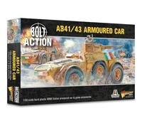 Warlord Games Autoblinda AB41/43 Voiture blindée - 1:56/28 mm - Modèle échelle en plastique de l'armée italienne pour l'action de boulon - Miniatures de la Seconde Guerre mondiale très détaillées