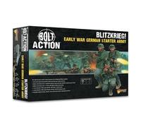 Warlord Games Blitzkrieg Armée allemande de démarrage - Miniatures en plastique à l'échelle de 28 mm pour l'action de boulon, miniatures très détaillées de la Seconde Guerre mondiale pour jeux de