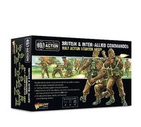Warlord Games Commandos britanniques et interalliés de l'armée de démarrage - Miniatures en plastique à l'échelle de 28 mm pour l'action de boulon très détaillées de la Seconde Guerre mondiale pour