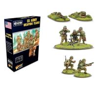 Warlord Games Équipes d'armes de l'armée américaine - Miniatures à l'échelle de 28 mm pour l'action de Boulon - Miniatures très détaillées de la Seconde Guerre Mondiale pour Jeu de Guerre de Table