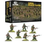 Warlord Games Gurkha Infantry Platoon - 28 mm Miniatures en plastique à boulon