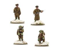Warlord Games Infanterie britannique et canadienne (hiver) HQ - Miniatures en résine à l'échelle de 28 mm pour l'action de boulon, figurines très détaillées de la Seconde Guerre mondiale