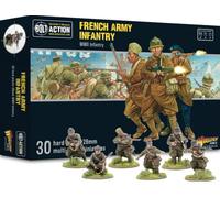 Warlord Games Infanterie de l'armée française - Miniatures en plastique à l'échelle de 28 mm pour l'action de boulon très détaillées de la Seconde Guerre mondiale pour jeu de guerre de table