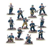 Warlord Games Miniatures de la brigade navale soviétique Veteran Squad à l'échelle de 28 mm pour l'action de boulon, miniatures très détaillées de la Seconde Guerre mondiale