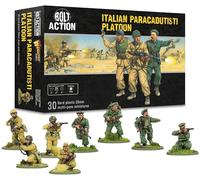 Warlord Games Platoon de Paracadutisti italien - Miniatures en plastique à l'échelle de 28 mm pour l'action de boulon, figurines très détaillées de la Seconde Guerre mondiale