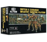 Warlord Games Platoon d'infanterie britannique et canadienne (hiver) - Miniatures en plastique à l'échelle de 28 mm pour l'action de boulon, figurines très détaillées de la Seconde Guerre mondiale