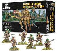 Warlord Games Platoon d'infanterie de l'armée japonaise - Miniatures en plastique à l'échelle de 28 mm pour l'action de boulon très détaillées de la Seconde Guerre mondiale