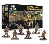 Warlord Games Platoon d'infanterie de l'armée soviétique - Miniatures en plastique à l'échelle de 28 mm pour l'action de boulon très détaillées de la Seconde Guerre mondiale