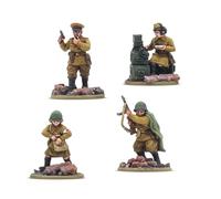 Warlord Games Soviet Infantry HQ - Miniatures en résine à l'échelle de 28 mm pour l'action de boulon très détaillées de la Seconde Guerre mondiale