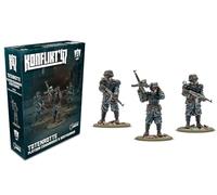 Warlord Games Totenrotte Platoon Commander & Bodyguard - Miniatures d'axe pour Konflikt 47 Miniatures très détaillées à l'échelle de 28 mm