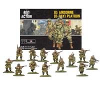 Warlord Games US Airborne D-Day Platoon - Miniatures en Plastique à l'échelle de 28 mm pour l'action de Boulon très détaillées de la Seconde Guerre Mondiale