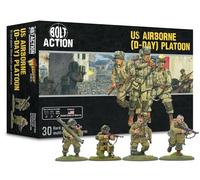 Warlord Games US Airborne D-Day Platoon - Miniatures en plastique à l'échelle de 28 mm pour l'action de boulon très détaillées de la Seconde Guerre mondiale