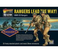 Warlord GB-A2 - Figurines 28mm US Rangers WW2 - Verrouillage De La Balle - 25x 1 / 56ème Des Figurines Wargaming