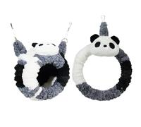 Warm Bird Nest, Panda-Shaped Plush House with Exercise Swing for Lovebirds, Parakeets, Conures, Budgies, Macaws, Gray Parrots, Pet Birds, Daily Play