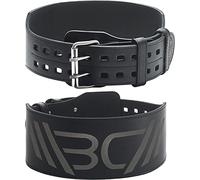 WARM BODY COLD MIND Premium Gewichthebergürtel aus Leder (10cm) für Krafttraining - Gym Gürtel für Gewichtheben, Crossfit, Bodybuilding, Fitness, Weight Lifting (Noir, M (78-95cm))