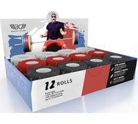 WARM BODY COLD MIND Preuve de la Sueur Bande de Pouce - Tape pour Crossfit, Ruban d'Haltérophilie Musculation Weightlifting Powerlifting Fitness (12 Rolls Mix V1, 5,8m x 4,7cm)