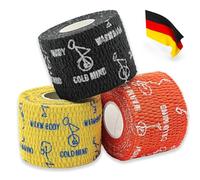 WARM BODY COLD MIND - Ruban pour Pouce Premium : Ruban Hook Grip pour Powerlifting, Cross Training, Gym, Haltérophilie, Bandes pour Doigts (3 Rouleaux Mix - Édition Drapeaux (FR))