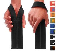 WARM BODY COLD MIND V1 Sangle Musculation pour l'Haltérophilie Olympique - [Évalué à 300 KG] - Sangle de Tirage pour Gym Fitness Sangles de Levage, (Noir)