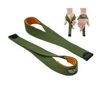 WARM BODY COLD MIND V2 Paire de sangles de poignet pour haltérophilie, haltérophilie, bodybuilding, entraînement de force fonctionnelle en coton très résistant avec néoprène (Kaki PRO)