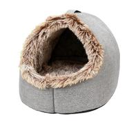 Warm Cat Cave Bed With Carry Handle For Kittens Puppies Indoor Sleeping