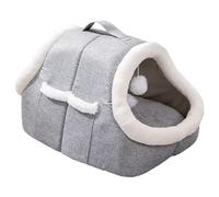 Warm Covered Cat Bed Indoor Cat House Cat Beds for Indoor Cats Semi-Closed Winter Cat House Covered Design Warm Cave Nest with Side Pocket for Pet Cats and Kittens Cozy Indoor Retreat