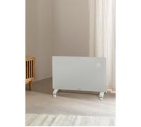 WARM CRYSTAL 2000W - Convecteur Électrique En Verre WiFi Avec Roulettes & Blanc. Basse Consommation