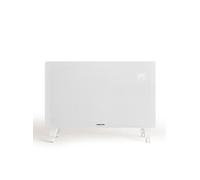 WARM CRYSTAL 2000W - Convecteur électrique en verre WiFi - Blanc avec roulettes