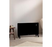 CREATE/WARM CRYSTAL 2500W / Convecteur électrique en verre avec WiFi et roues Noir/Application, puissance réglable, installation au sol ou murale, écran LED tactile, basse consommation