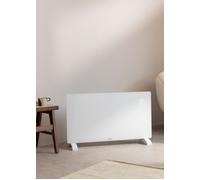 WARM CRYSTAL 2500W - Convecteur Électrique En Verre WiFi Sans Roulettes & Blanc. Basse Consommation