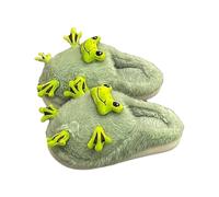 Warm Frog Plush Slippers - Non Slip Winter Indoor Shoes, Soft Comfortable animall stylee, Durablee Footwear Accessory | For Women Teen Girls Bedroom Living Room House Daily Relaxation Comfort