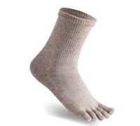 Warm-Han 28 % laine Chaussettes thermiques à orteils pour un usage quotidien, chaussettes d'affaires isolantes de la chaleur, chaussettes d'hiver U209WR, marron clair, 39-43