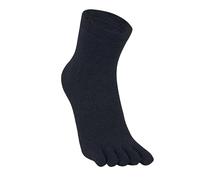 Warm-Han Chaussettes à orteils pour homme - 1 paire de chaussettes en coton - Chaussettes à cinq doigts - Chaussettes midi - Chaussettes de tous les jours - Essential, Bleu marine foncé, 44-46