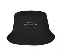 Warm Hat 2025 Nouveau Don’t Follow Me (I’m Lost Too) Bucket Hat New in Hat Cute Beach Bag Cap Gift pour Femmes Hommes