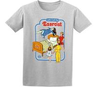 WARM KISS Let's Call The Exorcist Shirt T Shirts for Mens Grey 3XL