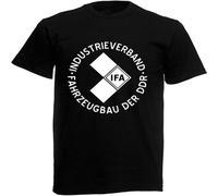 WARM KISS Men's T Shirt IFA I GDR I Cult Fit Casual Graphic Short Sleeve Tops Black XXL