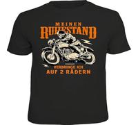 WARM KISS Mens T Shirt Retirement on 2 Wheels Funny Gifts Men Biker Shirts Black L