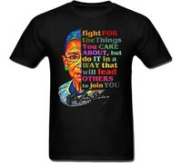WARM KISS Ruth Bader Ginsburg Fan Gift Fight for The Things You Care About RBG Mens T Shirt Black S