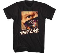 WARM KISS They Live T Shirt The Face Poster by John Carpenter Cotton Black 3XL