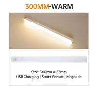 Warm Light 30CM indoor lighting Bande Lumineuse LED Sans Fil avec Capteur de Mouvement, Rechargeable par USB, Luminaire Décoratif d'Nik, Idéal pour une Armoire, une Cuisine ou une Chambre à Coucher, 1