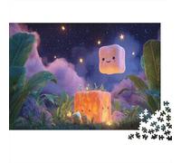 Warm Night Floating Pumpkin Puzzle 1000 Pièces Jouet De Défi pour Adultes Puzzle Impossible Jeu Éducatif Familial Cadeau De Décoration Intérieure 38x26cm/1000pcs