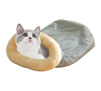 Warm Pet Sleeping Bag - Self Warming Cat Cave Bed | Semi Enclosed Thermal Dog Bed & Snuggle Sack | Winter Pet Mat Warming Pad for Kittens & Small Dog