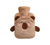 Warm Plush Hot Water Bottle, Soft Cover Heat Pouch, 1L Capacity Bottle with Leakproof Seal, Insulated Fabric Comfort Wrap, Heating Pad with Cute Design, Relief Bottles for Winter Use